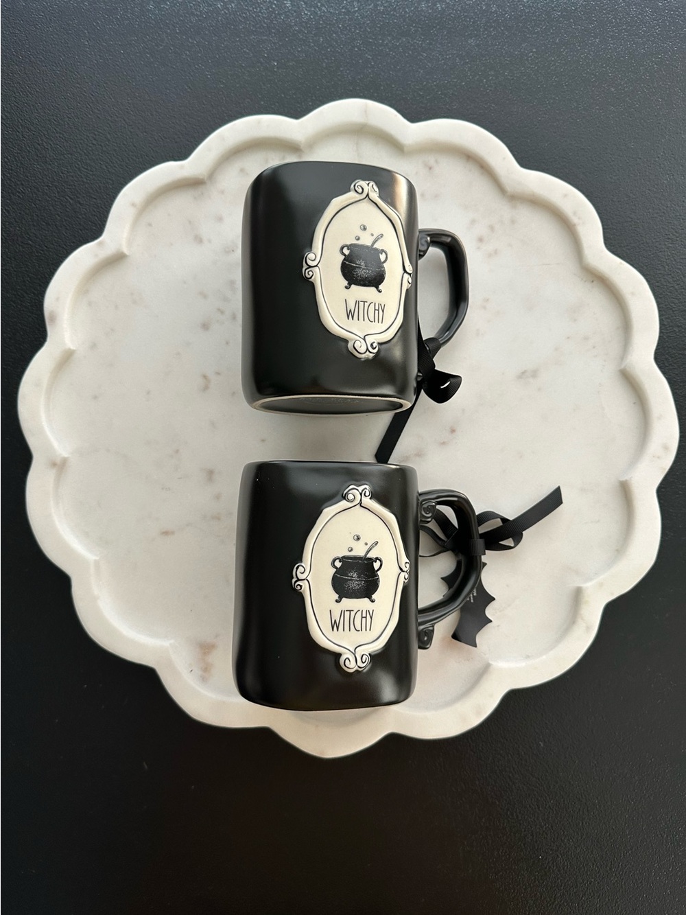 Rae Dunn Black Witchy Cauldron Mug